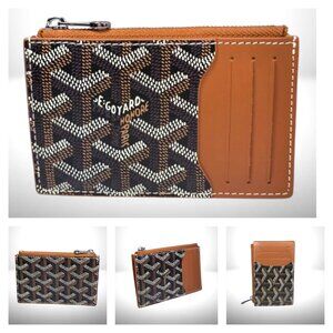 Goyard Bourbon Zipped Card Holder | Palladium Hardware | New w/Box